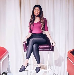 🔴 BR Magenta Knit Top XS